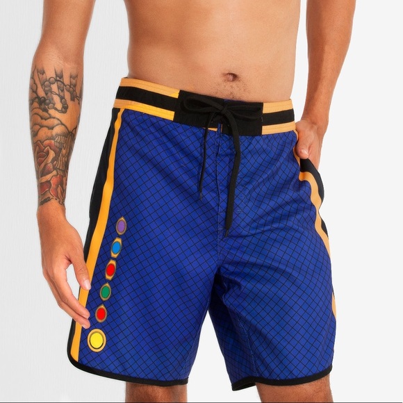 MARVEL AVENGERS: INFINITY WAR THANOS SWIM TRUNKS - Picture 2 of 6